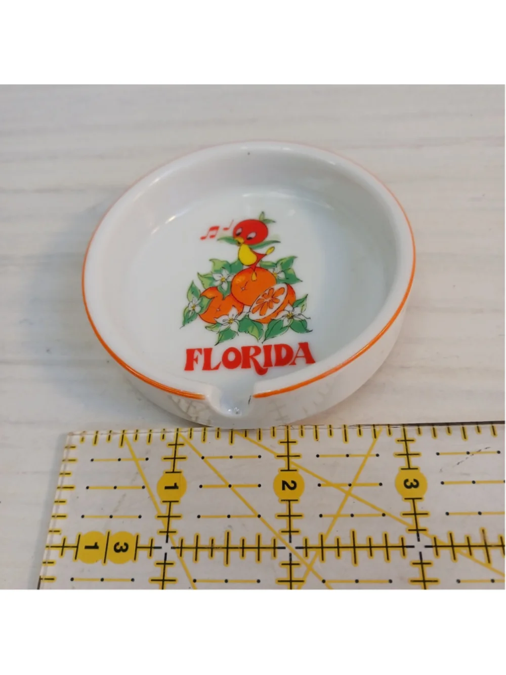 Rare Vintage 1970s Walt Disney Productions Orange Bird Florida Souvenir Ashtray